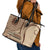 Samoa Siapo Arty Leather Tote Bag Brown Style - Wonder Print Shop