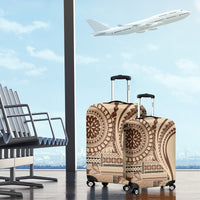 Samoa Siapo Arty Luggage Cover Brown Style - Wonder Print Shop