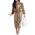 Samoa Siapo Arty Off The Shoulder Long Sleeve Dress Brown Style - Wonder Print Shop