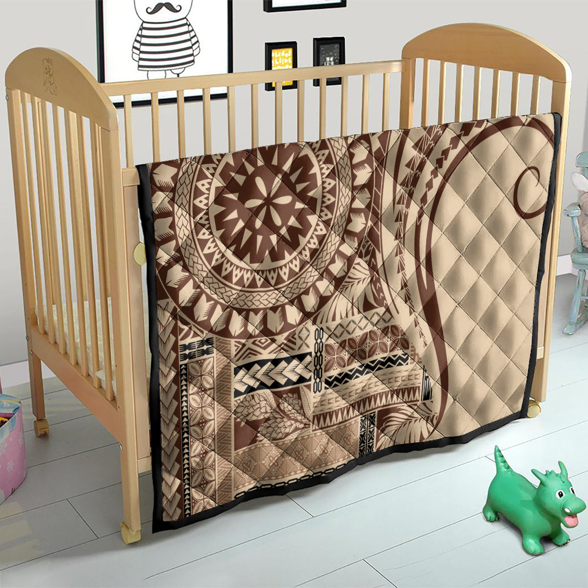 Samoa Siapo Arty Quilt Brown Style - Wonder Print Shop