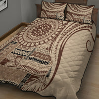 Samoa Siapo Arty Quilt Bed Set Brown Style - Wonder Print Shop