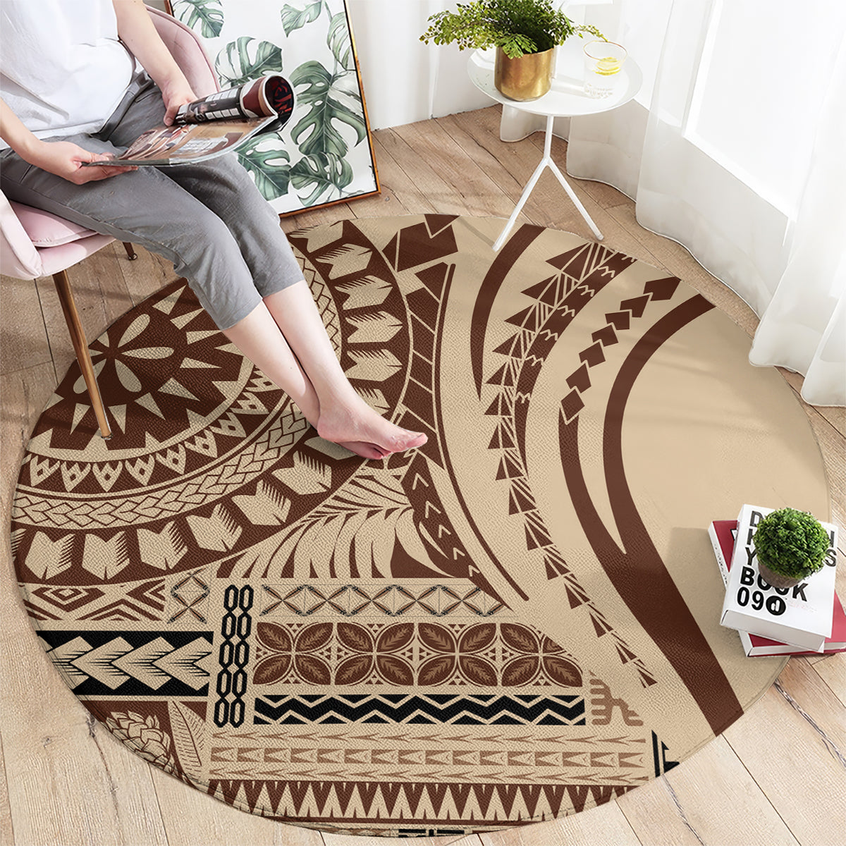 samoa-siapo-arty-round-carpet-brown-style