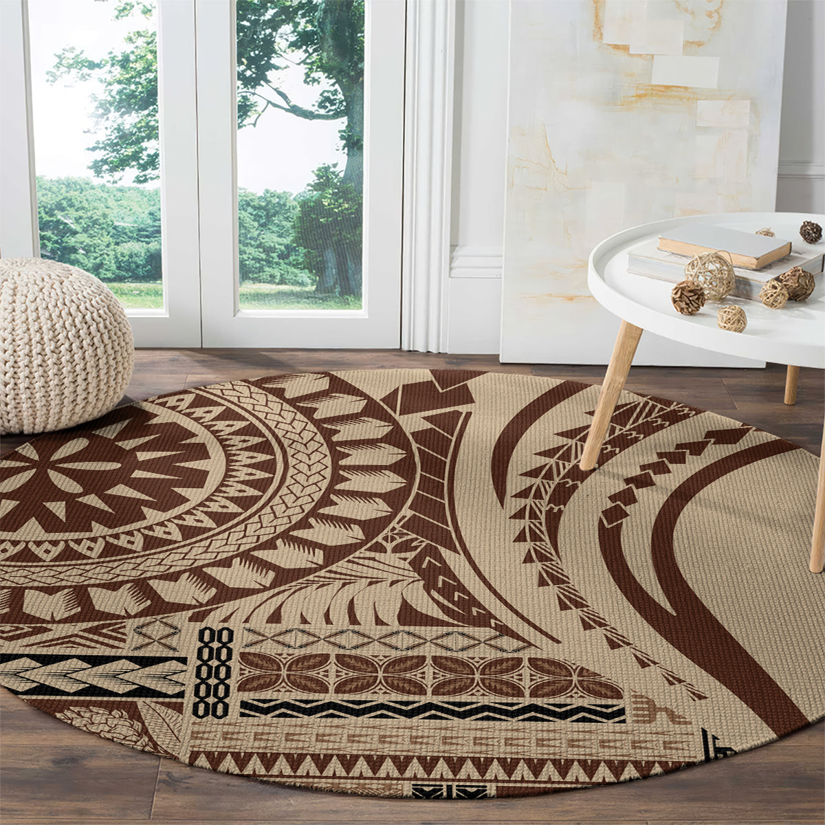 samoa-siapo-arty-round-carpet-brown-style
