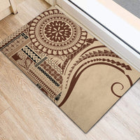 Samoa Siapo Arty Rubber Doormat Brown Style - Wonder Print Shop