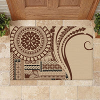 Samoa Siapo Arty Rubber Doormat Brown Style - Wonder Print Shop