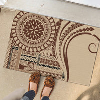 Samoa Siapo Arty Rubber Doormat Brown Style - Wonder Print Shop