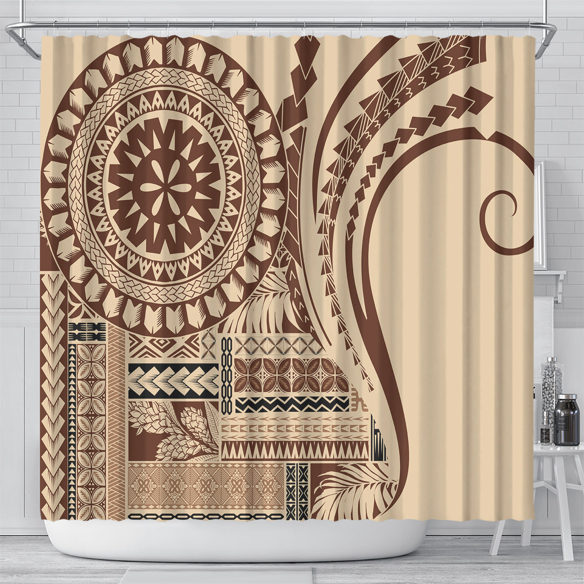 samoa-siapo-arty-shower-curtain-brown-style