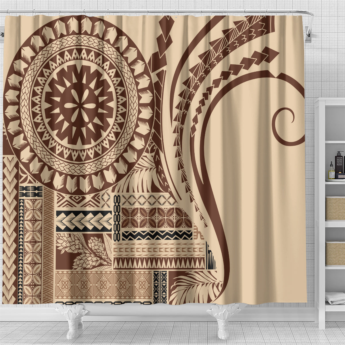 samoa-siapo-arty-shower-curtain-brown-style