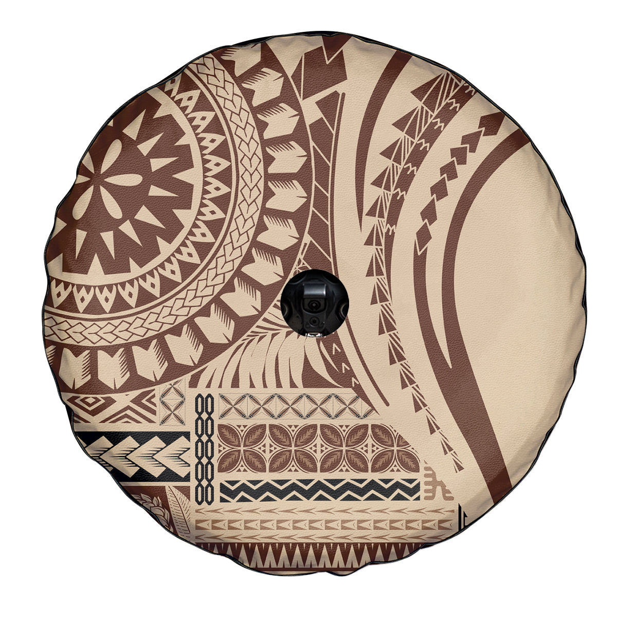 Samoa Siapo Arty Spare Tire Cover Brown Style - Wonder Print Shop
