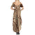 Samoa Siapo Arty Summer Maxi Dress Brown Style - Wonder Print Shop