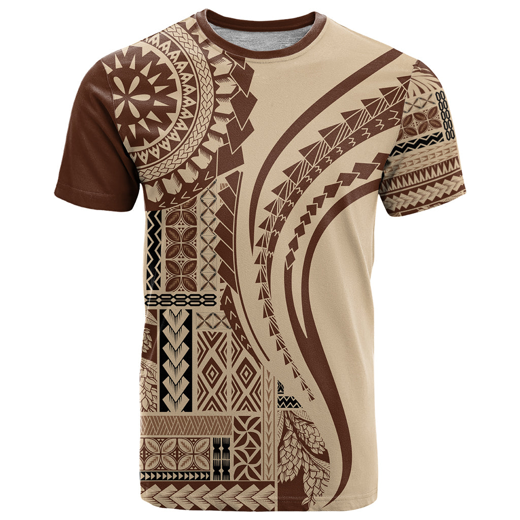 Samoa Siapo Arty T Shirt Brown Style - Wonder Print Shop