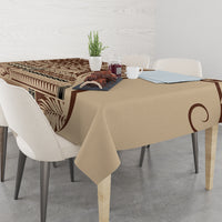 Samoa Siapo Arty Tablecloth Brown Style - Wonder Print Shop
