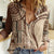Samoa Siapo Arty Women Casual Shirt Brown Style - Wonder Print Shop