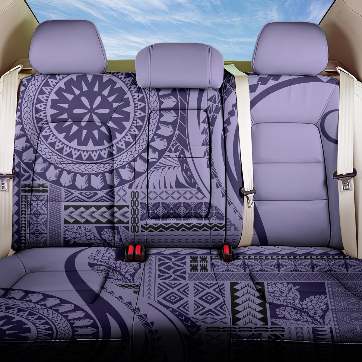 Samoa Siapo Arty Back Car Seat Cover Purple Style LT9 - Wonder Print Shop