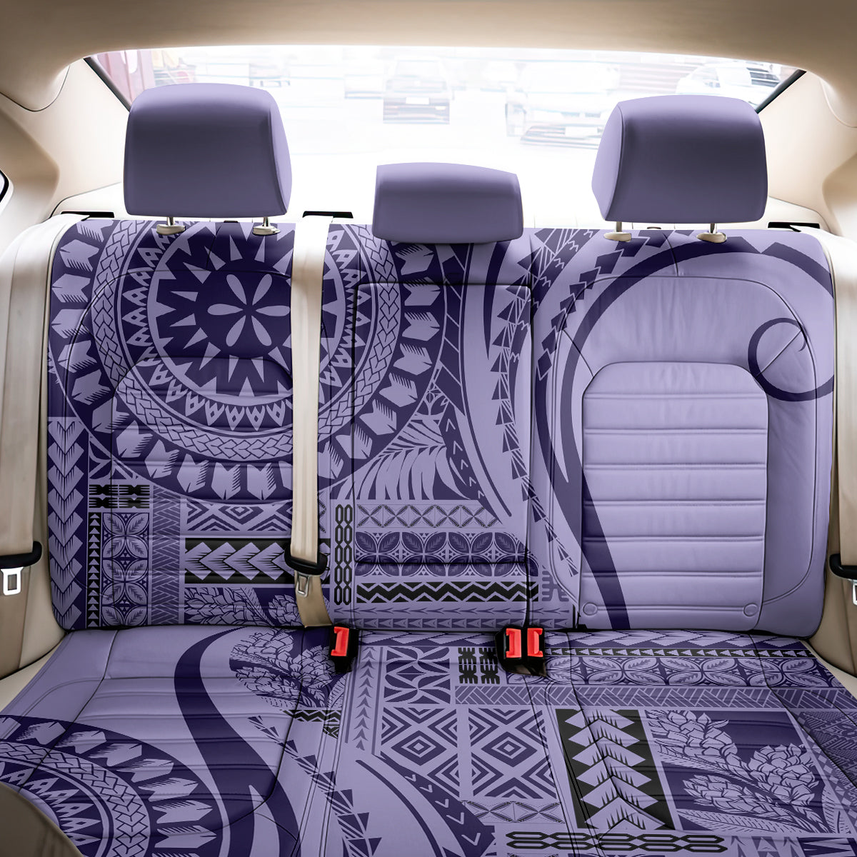Samoa Siapo Arty Back Car Seat Cover Purple Style LT9 - Wonder Print Shop