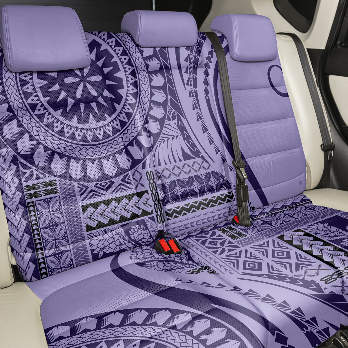 Samoa Siapo Arty Back Car Seat Cover Purple Style LT9 - Wonder Print Shop