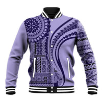 Samoa Siapo Arty Baseball Jacket Purple Style LT9 - Wonder Print Shop