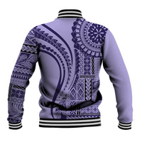 Samoa Siapo Arty Baseball Jacket Purple Style LT9 - Wonder Print Shop