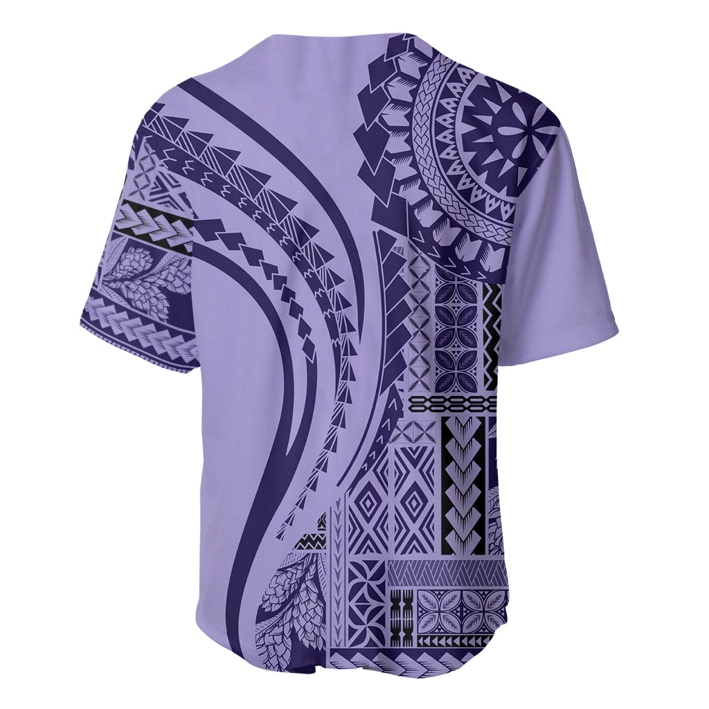 Samoa Siapo Arty Baseball Jersey Purple Style LT9 - Wonder Print Shop