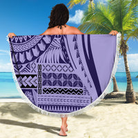 Samoa Siapo Arty Beach Blanket Purple Style LT9 - Wonder Print Shop