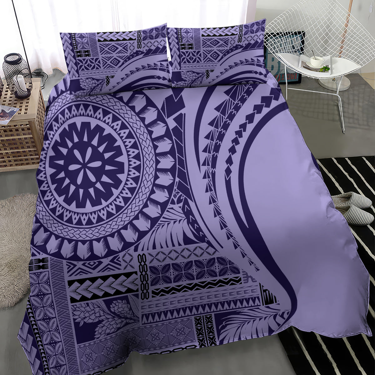 Samoa Siapo Arty Bedding Set Purple Style LT9 - Wonder Print Shop