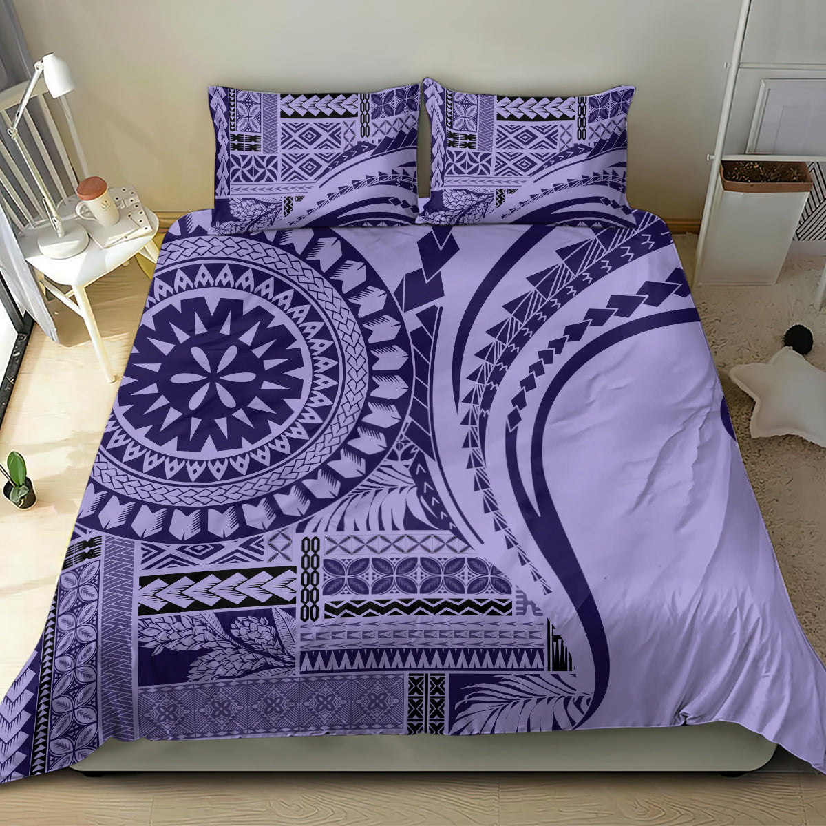 Samoa Siapo Arty Bedding Set Purple Style LT9 - Wonder Print Shop