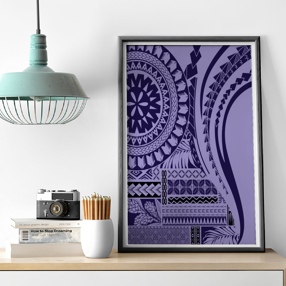 Samoa Siapo Arty Canvas Wall Art Purple Style LT9 - Wonder Print Shop