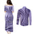 Samoa Siapo Arty Couples Matching Puletasi Dress and Long Sleeve Button Shirt Purple Style LT9 - Wonder Print Shop