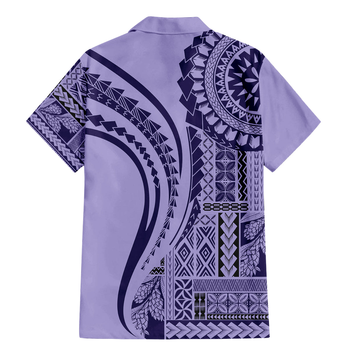 Samoa Siapo Arty Family Matching Mermaid Dress and Hawaiian Shirt Purple Style LT9 - Wonder Print Shop