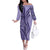 Samoa Siapo Arty Family Matching Off Shoulder Long Sleeve Dress and Hawaiian Shirt Purple Style - Wonder Print Shop