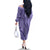 Samoa Siapo Arty Family Matching Off Shoulder Long Sleeve Dress and Hawaiian Shirt Purple Style - Wonder Print Shop