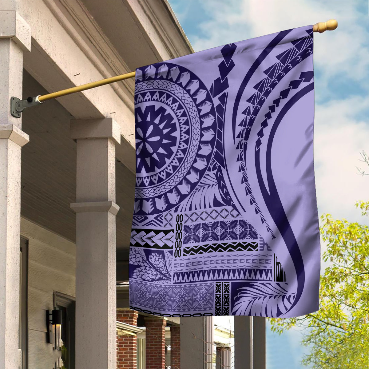 Samoa Siapo Arty Garden Flag Purple Style - Wonder Print Shop