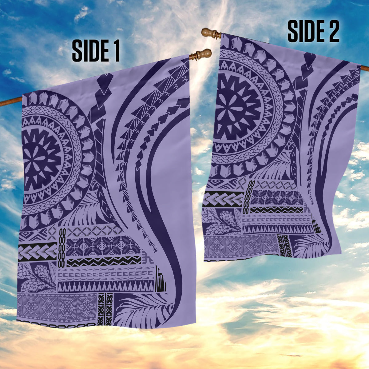 Samoa Siapo Arty Garden Flag Purple Style - Wonder Print Shop