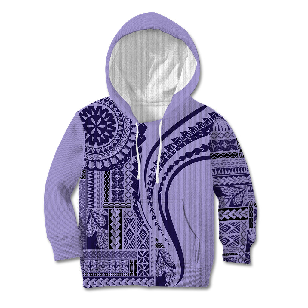 Samoa Siapo Arty Kid Hoodie Purple Style - Wonder Print Shop