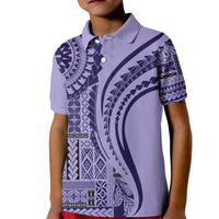 Samoa Siapo Arty Kid Polo Shirt Purple Style - Wonder Print Shop