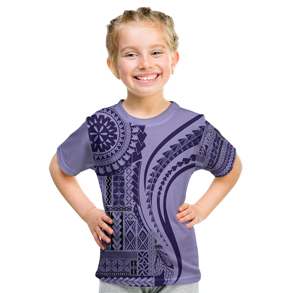 Samoa Siapo Arty Kid T Shirt Purple Style - Wonder Print Shop