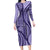 Samoa Siapo Arty Long Sleeve Bodycon Dress Purple Style - Wonder Print Shop