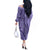 Samoa Siapo Arty Off The Shoulder Long Sleeve Dress Purple Style - Wonder Print Shop