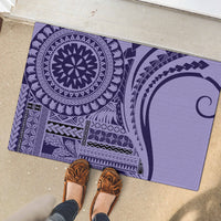 Samoa Siapo Arty Rubber Doormat Purple Style - Wonder Print Shop