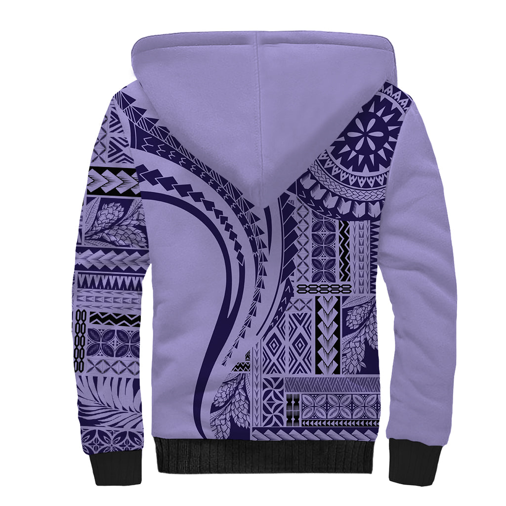 Samoa Siapo Arty Sherpa Hoodie Purple Style - Wonder Print Shop