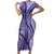 Samoa Siapo Arty Short Sleeve Bodycon Dress Purple Style - Wonder Print Shop