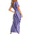 Samoa Siapo Arty Short Sleeve Bodycon Dress Purple Style - Wonder Print Shop
