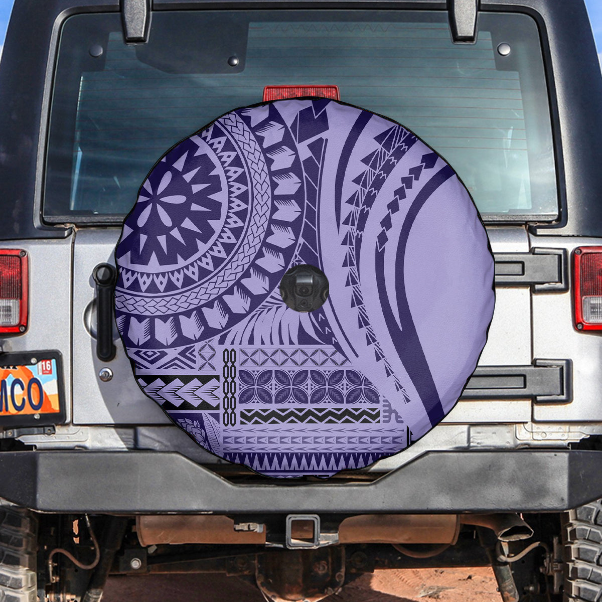 Samoa Siapo Arty Spare Tire Cover Purple Style - Wonder Print Shop