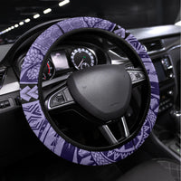 Samoa Siapo Arty Steering Wheel Cover Purple Style - Wonder Print Shop