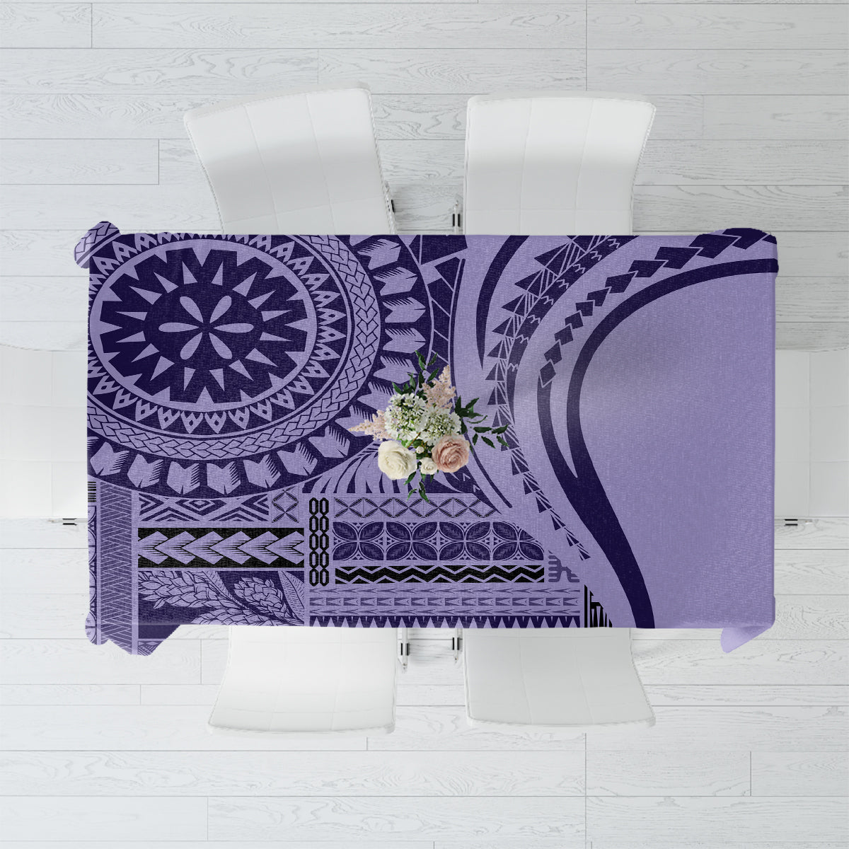Samoa Siapo Arty Tablecloth Purple Style - Wonder Print Shop