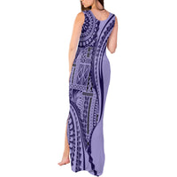 Samoa Siapo Arty Tank Maxi Dress Purple Style - Wonder Print Shop