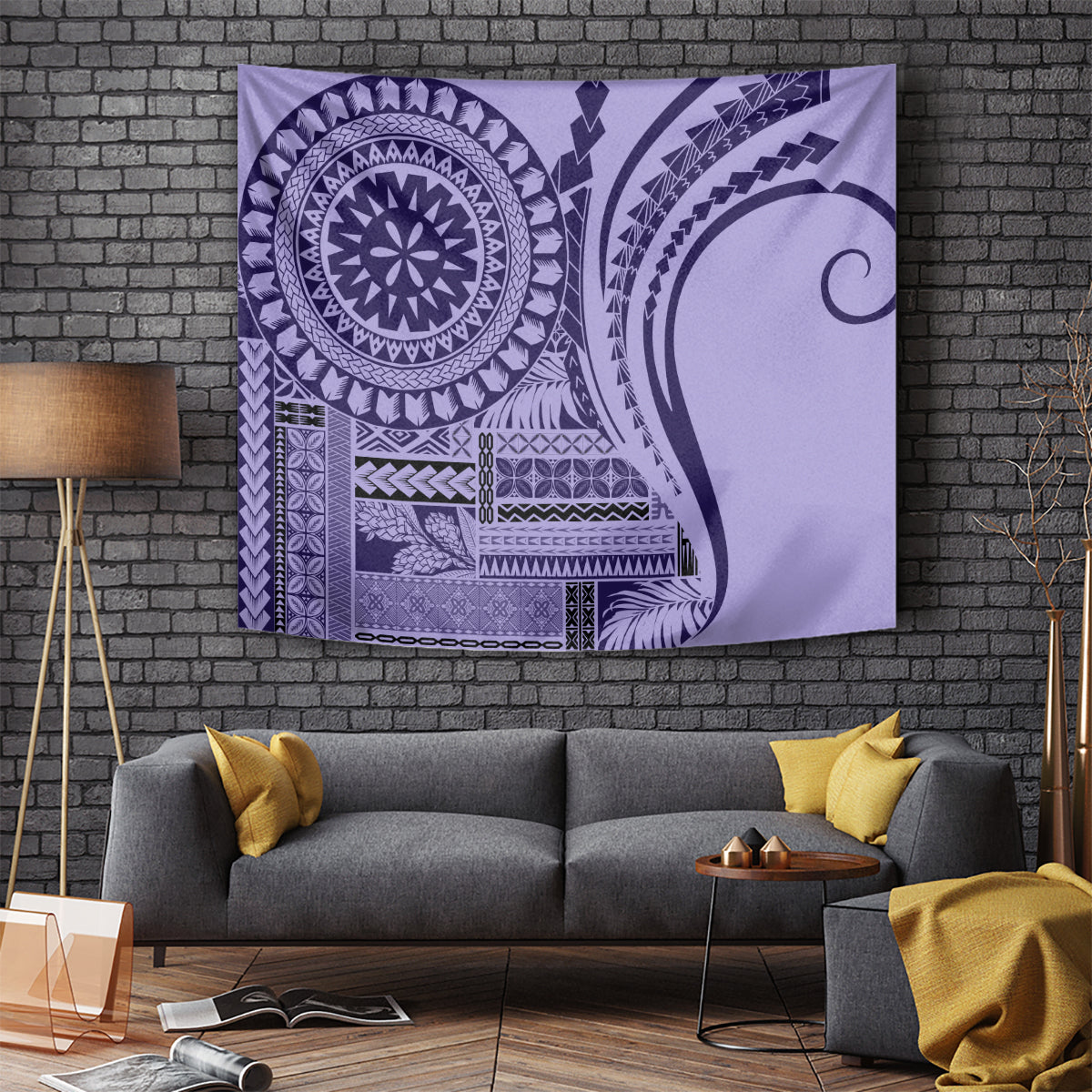 Samoa Siapo Arty Tapestry Purple Style - Wonder Print Shop