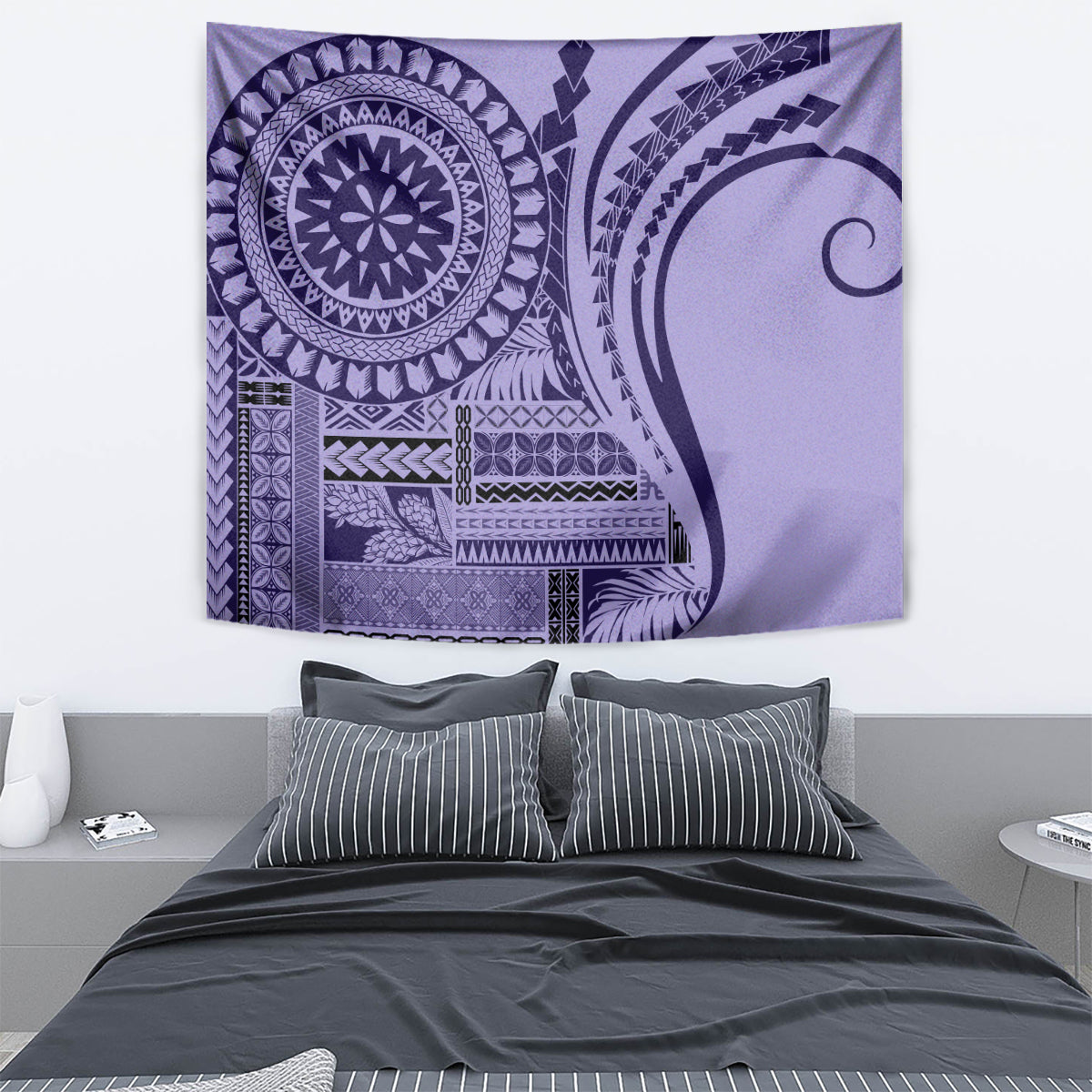 Samoa Siapo Arty Tapestry Purple Style - Wonder Print Shop