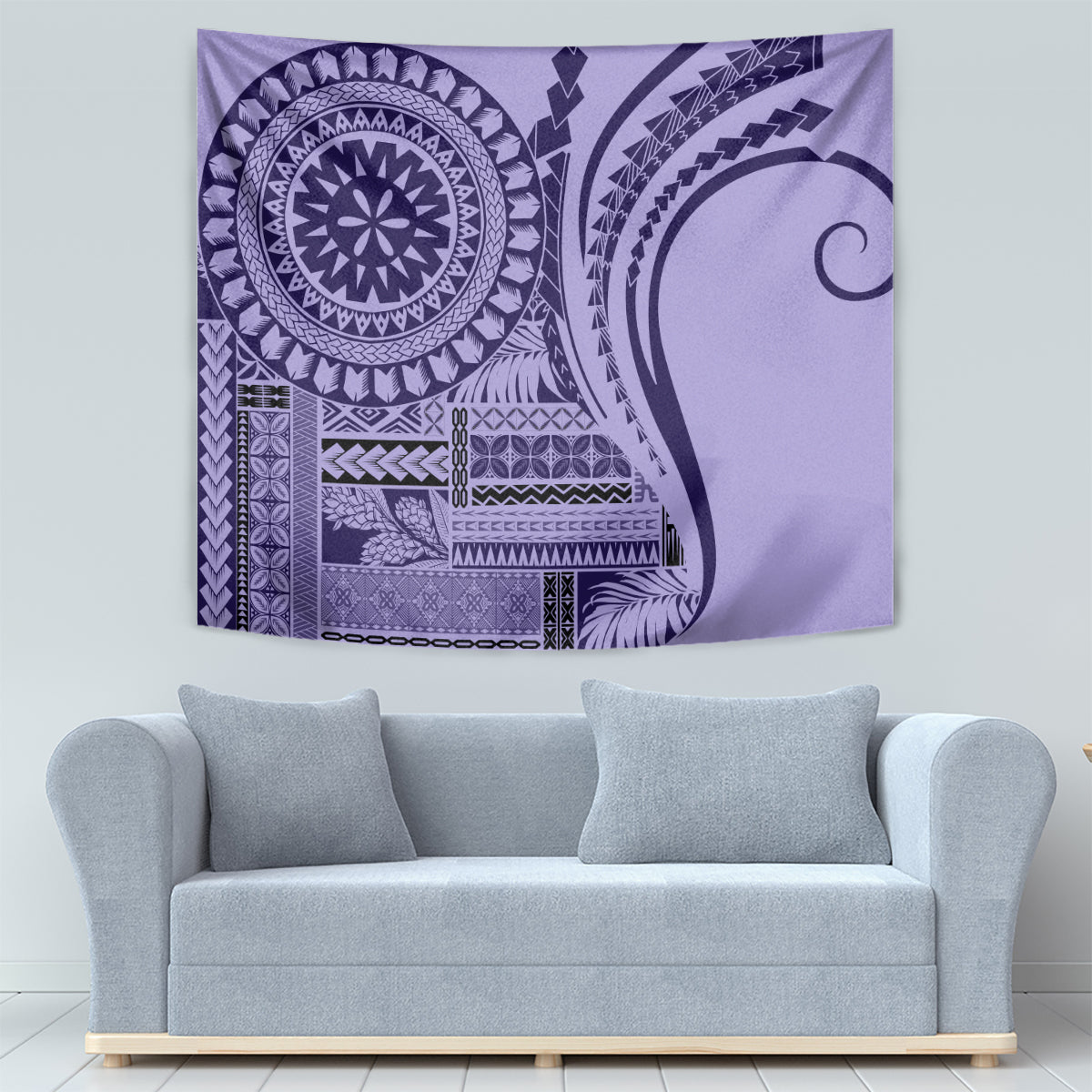 Samoa Siapo Arty Tapestry Purple Style - Wonder Print Shop