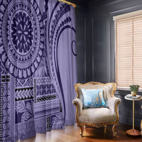 Samoa Siapo Arty Window Curtain Purple Style - Wonder Print Shop